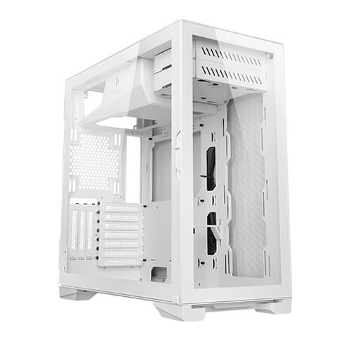 Antec P120 Crystal ATX mid tower cabinet with front and side tempered glass (White).