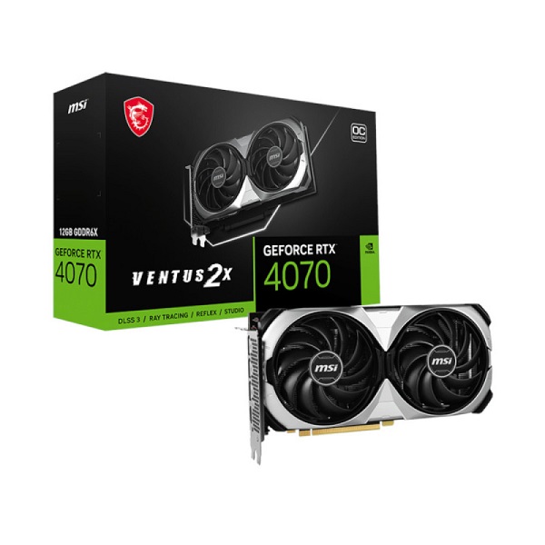 MSI GeForce RTX 4070 Ventus 2X Oc 12GB GDDR6X Graphics Card