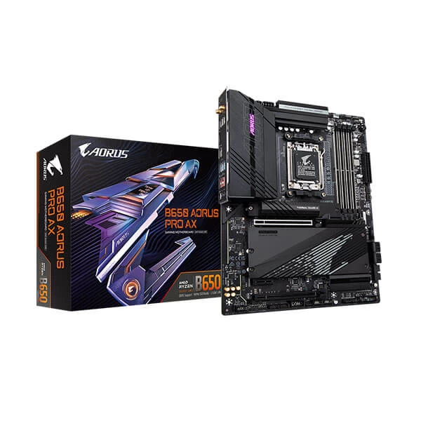 Gigabyte B650 Aorus Pro AX WiFi AMD AM5 LGA 1718 ATX Motherboard For Ryzen 7000 Series Desktop Processors