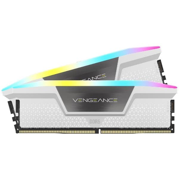 Corsair Vengeance RGB DDR5 C40 32GB (16GB x 2) 6000MHz Desktop RAM (White)