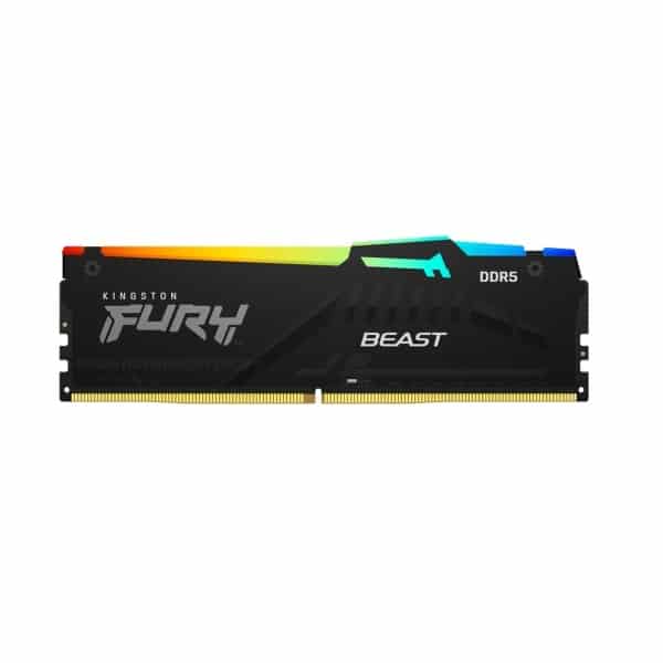 Kingston Fury Beast RGB 32GB (16GB x 2) 5200MHz DDR5 Desktop Memory Kit (KF552C40BBAK2-32)