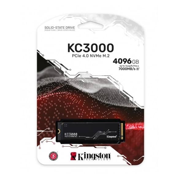 Kingston KC3000 4096GB NVMe M.2 PCIe Gen 4.0 Internal SSD