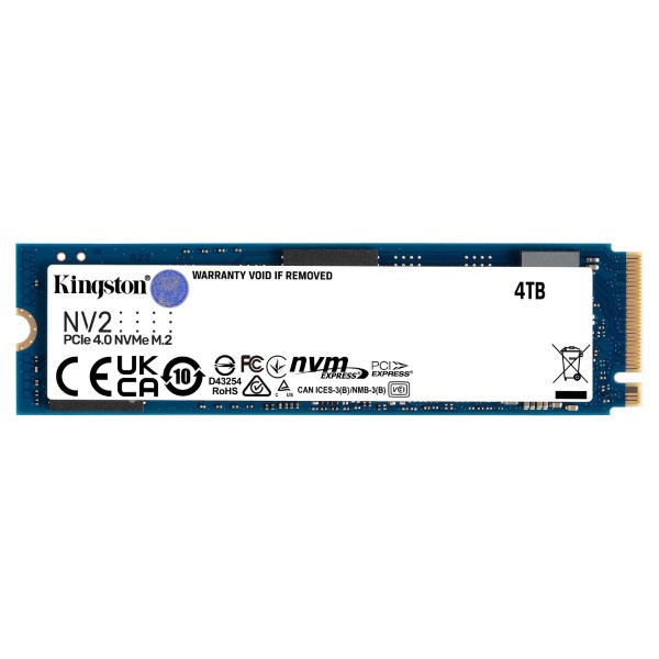 Kingston NV2 4TB PCIe Gen 4.0 NVMe M.2 Internal SSD