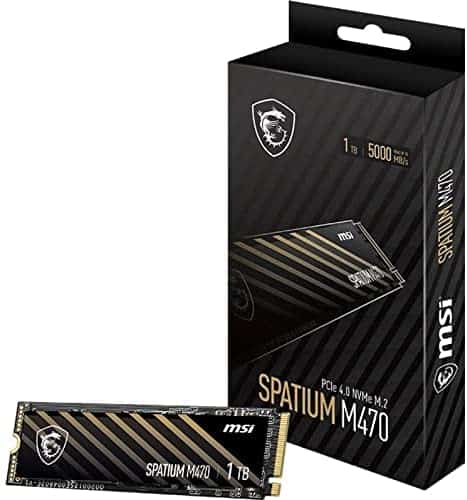 Msi Spatium M470 1TB NVMe PCIe Gen 4.0 1TB M.2 2280 SSD