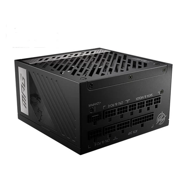 MSI MPG A850G PCIe5 850 Watt ATX 3.0 80 Plus Gold Certified Power Supply