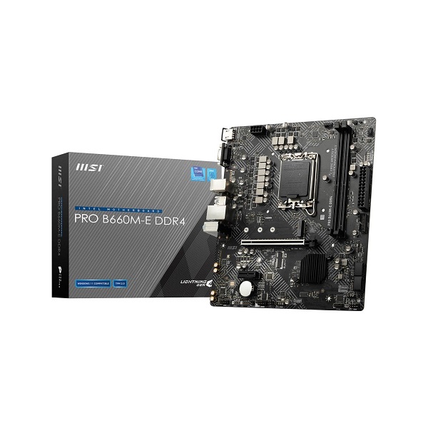 Msi Pro B660M-E DDR4 Intel 12th Gen LGA 1700 Motherboard