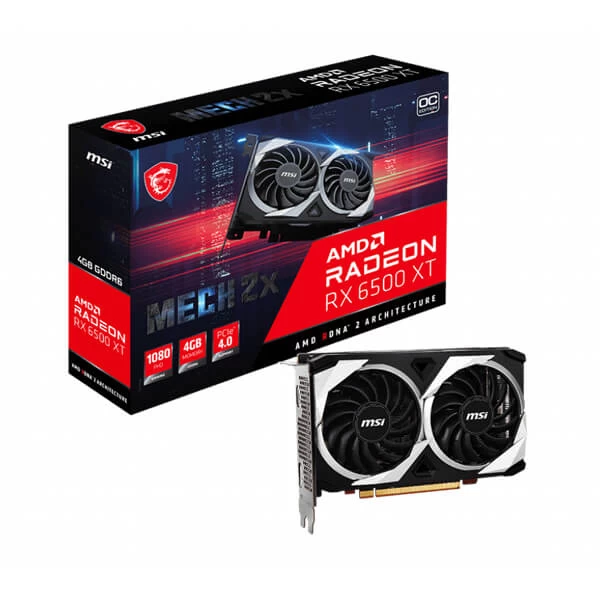 Msi Radeon RX 6500XT Mech 2X OC 4GB GDDR6 Graphics Card