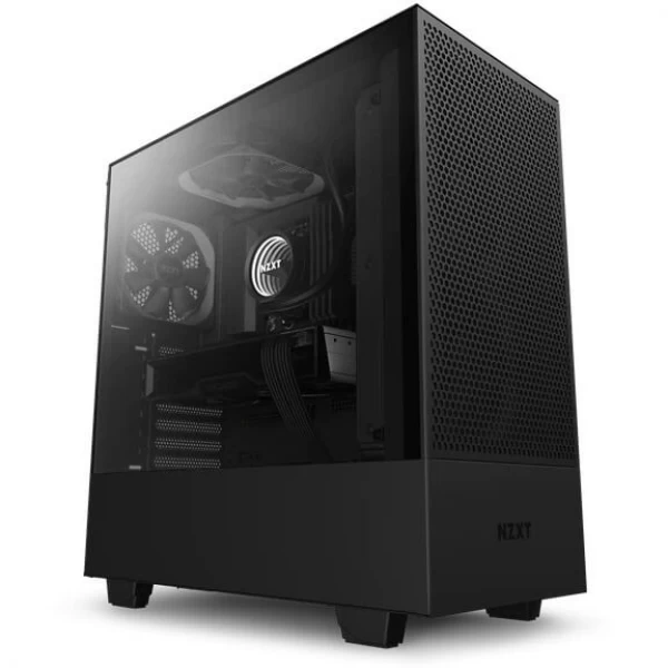 NZXT H510 Flow Compact Mid Tower Cabinet with Tempered Glass Side Panel (Matte Black)