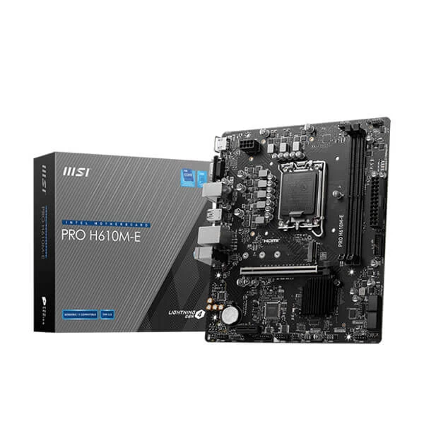 MSI Pro H610M-E DDR5 Intel 12th Gen LGA1700 M-ATX Motherboard