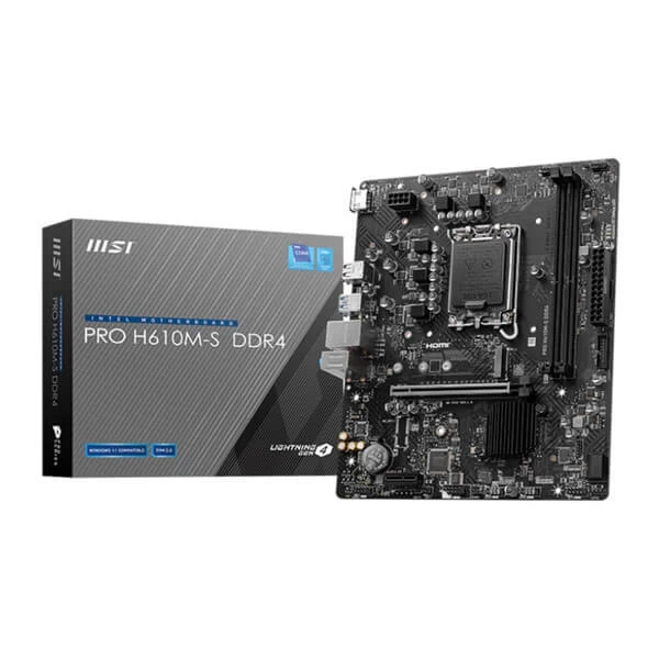 MSI Pro H610M-S DDR4 Intel LGA 1700 M-ATX Motherboard