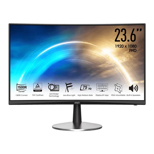 MSI Pro MP242C 24-inch Curved Borderless 75Hz Business Monitor