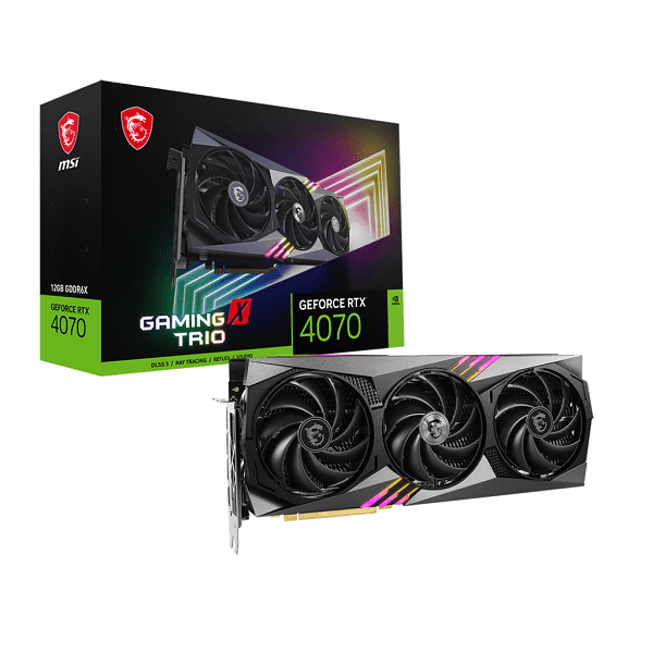 MSI GeForce RTX 4070 Gaming X Trio 12GB GDDR6X Graphics Card