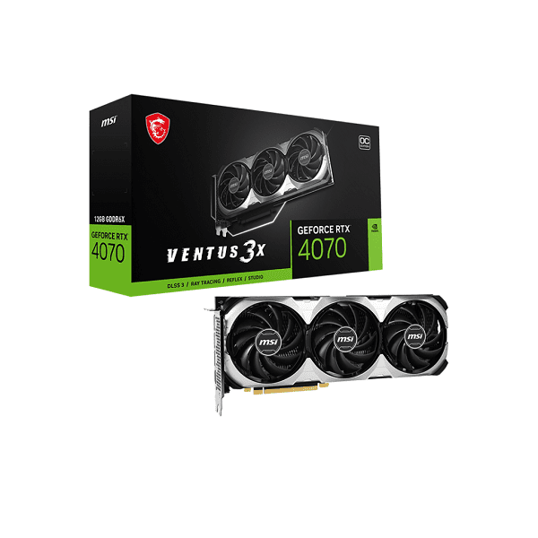 MSI GeForce RTX 4070 Ventus 3X 12GB OC GDDR6X Graphics Card