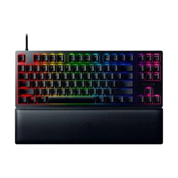 Razer Huntsman V2 Tenkeyless Mechanical Gaming Keyboard with Clicky Purple Switch (Black)