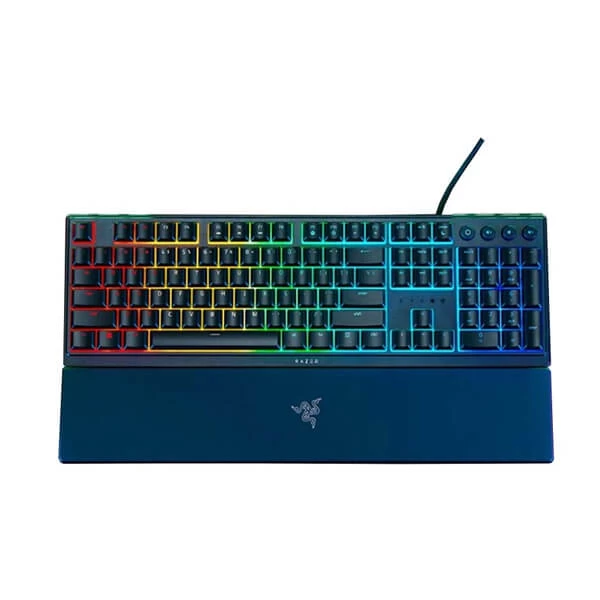 Razer Ornata V3 Mecha-Membrane Full-Size Gaming RGB Keyboard with Magnetic Wrist Rest (Black)