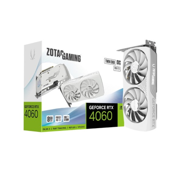 Zotac Gaming GeForce RTX 4060 Twin Edge OC White Edition 8GB GDDR6 Graphics Card