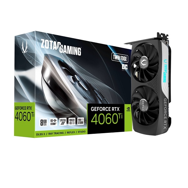 Zotac Gaming GeForce RTX 4060TI Twin Edge OC 8GB GDDR6 Graphics Card