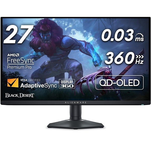 Alienware AW2725DF 27-inch QHD 360hz 0.3ms QD-OLED Gaming Monitor