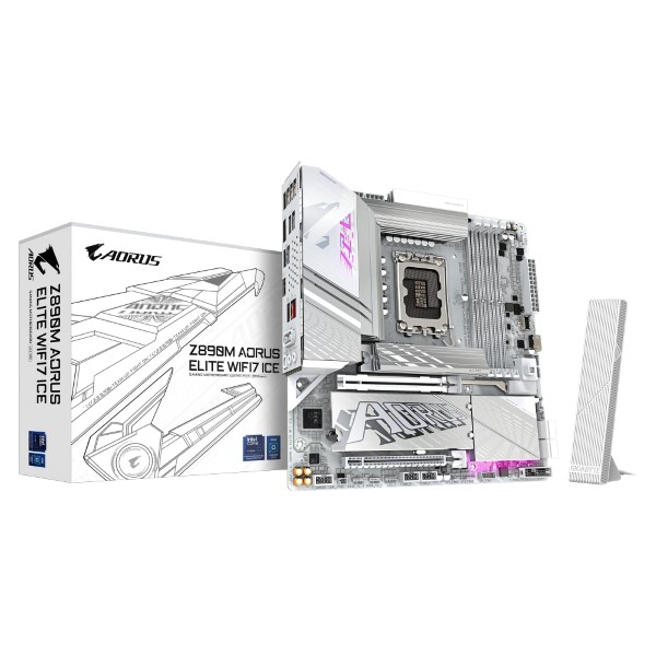 Gigabyte Z890M Aorus Elite Ice WiFi7 DDR5 LGA 1851 ATX Motherboard