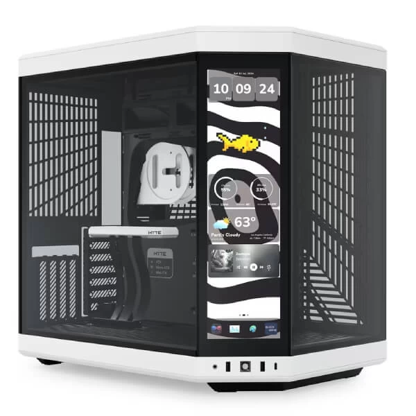 Hyte Y70 Touch Infinite Panda Mid-Tower E-ATX Cabinet (White/Black)