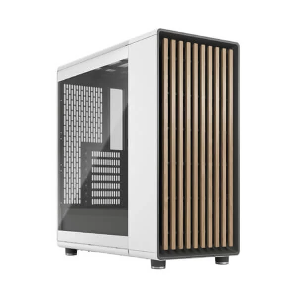 Fractal Design North Chalk TG Mid-Tower ATX Gaming Cabinet (White)