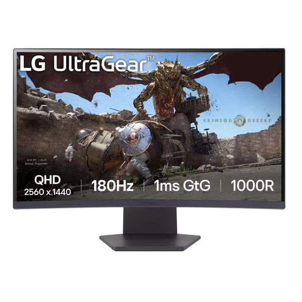 LG UltraGear 27GS60QC-B 27-inch QHD 180hz 1ms VA Panel Curved Gaming Monitor