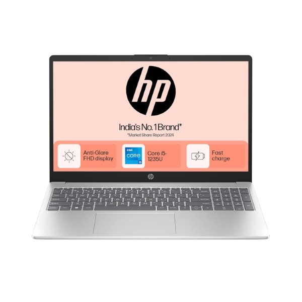 HP 15-FD0112TU Laptop Silver (Intel 12th Gen Core i5-1235U/8gb DDR4 3200mhz/512Gb NVMe/Intel UHD Graphics/15.6 Inch FHD Display/Windows 11 Home/Office 21)