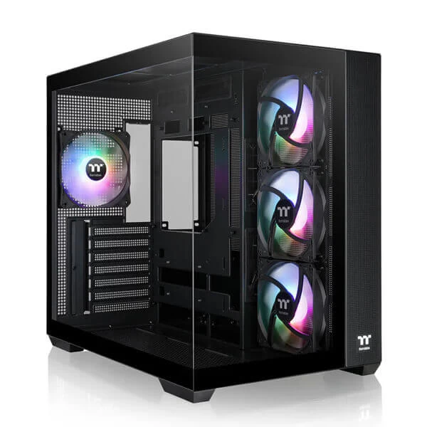 Thermaltake View 380 TG ARGB Mid-Tower ATX gaming Cabinet with Tempered Glass panels (Black)