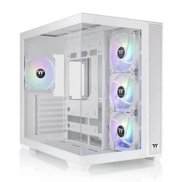 Thermaltake View 380 TG ARGB Snow Mid-Tower ATX gaming Cabinet with Tempered Glass panels (White)