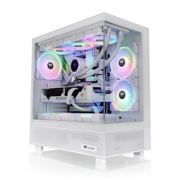 Thermaltake View 270 TG ARGB Snow Mid-Tower ATX gaming Cabinet with Tempered Glass panels (White)