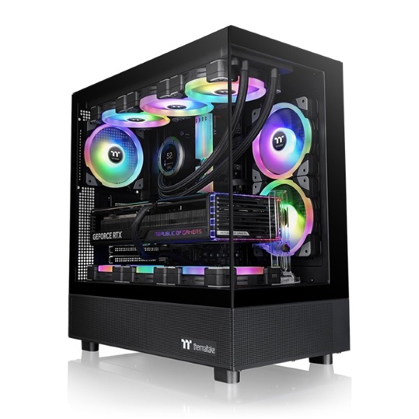 Thermaltake View 270 TG ARGB Mid-Tower ATX gaming Cabinet with Tempered Glass panels (Black)