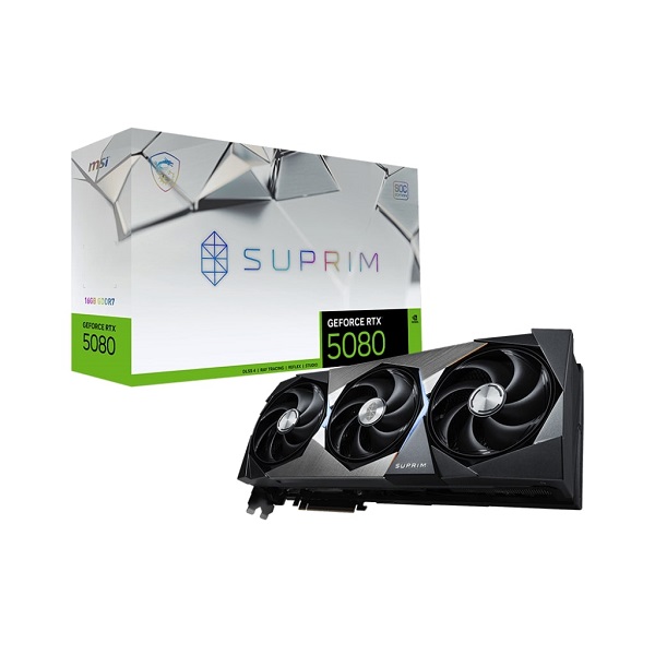 MSI GeForce RTX 5080 SUPRIM SOC 16GB GDDR7 Graphics Card