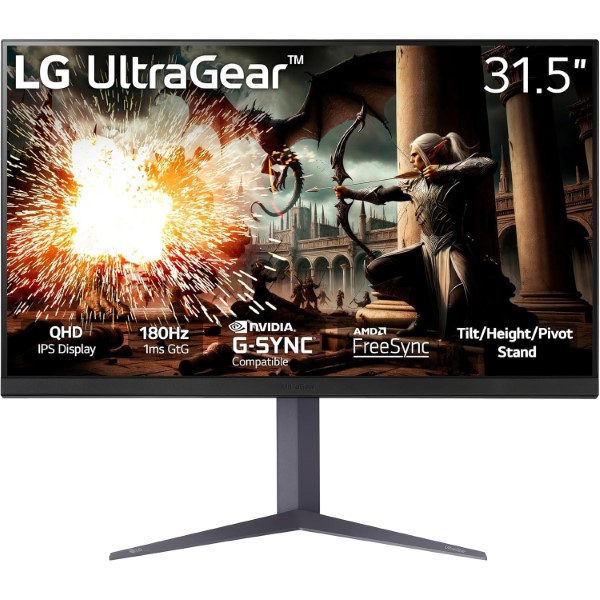 LG UltraGear 32GS75Q-B 32-inch QHD 180hz 1ms IPS Panel Gaming Monitor