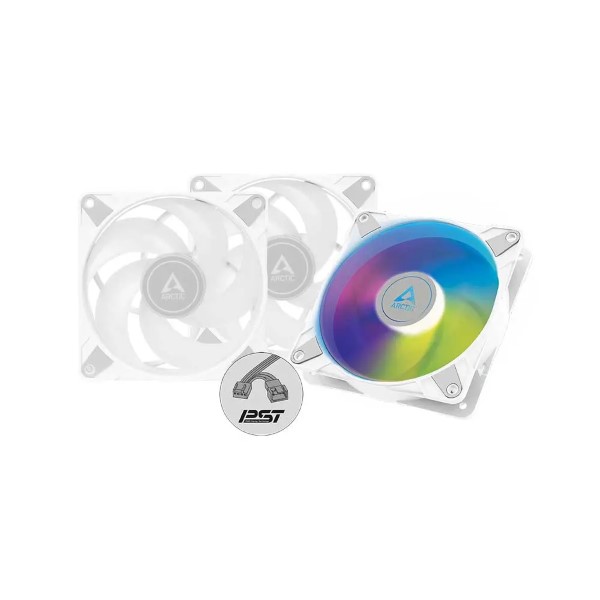 Arctic P12 PWM PST A-RGB White 120mm Cabinet Fan (Triple Pack)