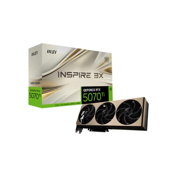 MSI GeForce RTX 5070TI Inspire 3X OC Plus 16Gb GDDR7 Graphics Card