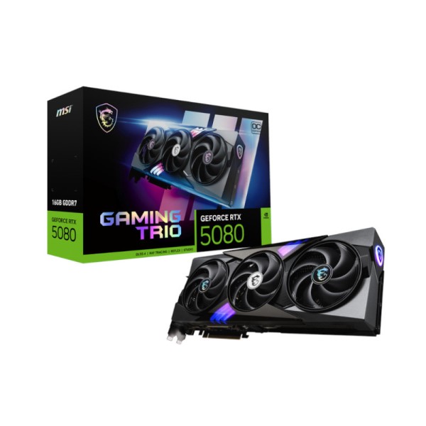 MSI GeForce RTX 5080 Gaming Trio OC 16GB GDDR7 Graphics Card