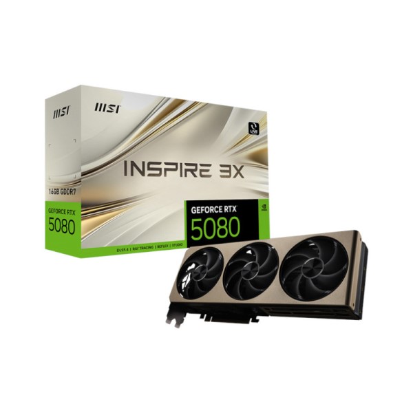 MSI GeForce RTX 5080 Inspire 3X OC 16GB GDDR7 Graphics Card