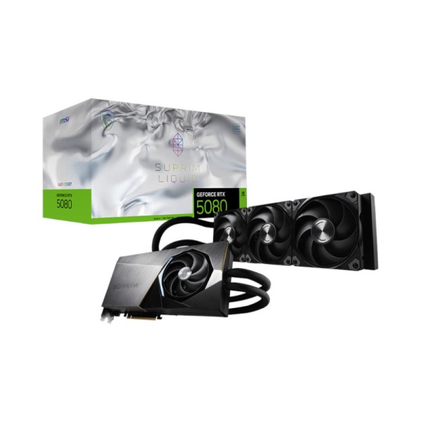 MSI GeForce RTX 5080 SUPRIM Liquid SOC 16GB GDDR7 Graphics Card