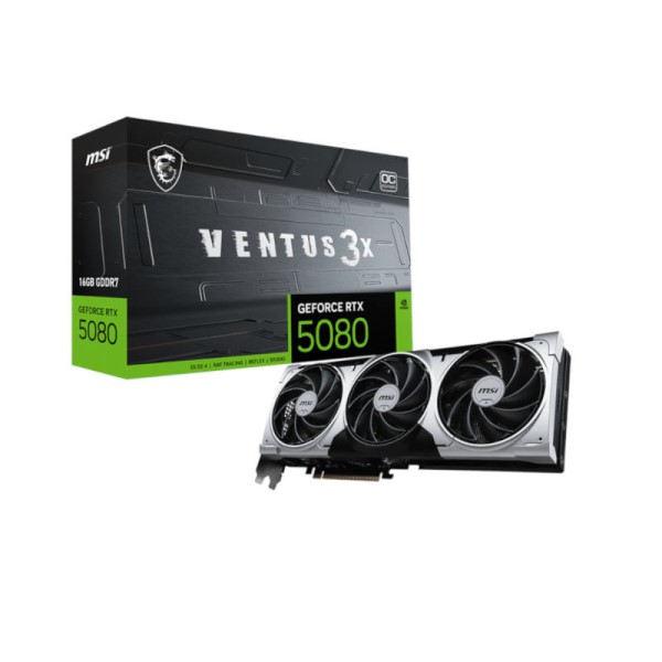 MSI GeForce RTX 5080 Ventus 3X OC Plus 16GB GDDR7 Graphics Card