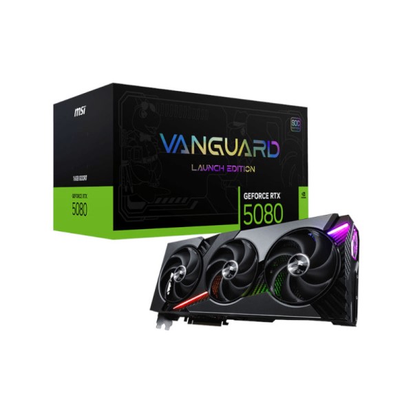 MSI GeForce RTX 5080 Vanguard SOC launch Edition 16GB GDDR7 Graphics Card