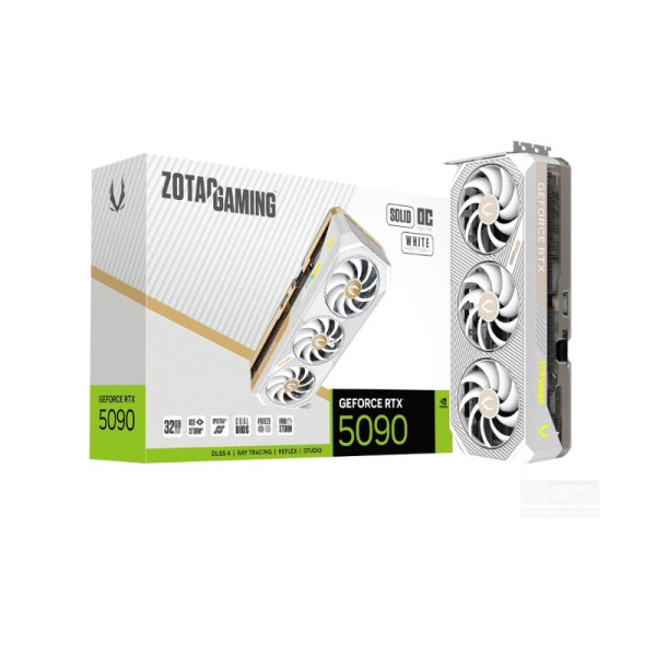 Zotac Gaming GeForce RTX 5090 Solid OC White Edition 32Gb GDDR7 Graphics Card