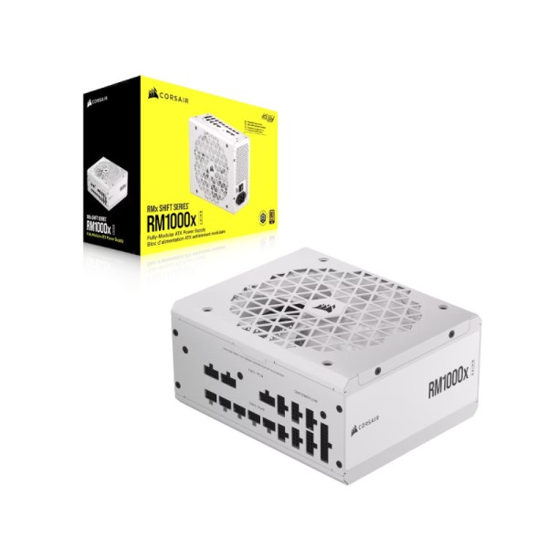 Corsair RM1000X White 80 Plus Gold Certified Fully Modular PSU with Active PFC (White)