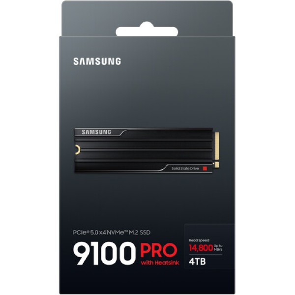 Samsung 9100 Pro 4TB With Heatsink Gen5 NVMe M.2 Internal SSD