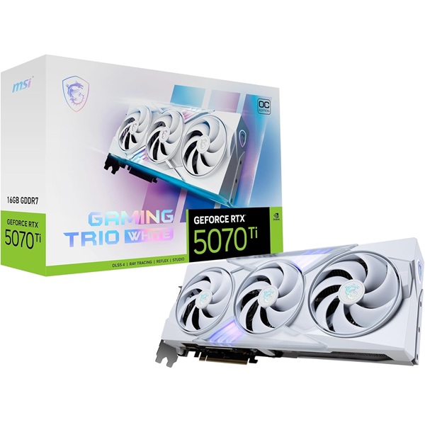 MSI GeForce RTX 5070TI Gaming Trio OC White 16Gb GDDR7 Graphics Card