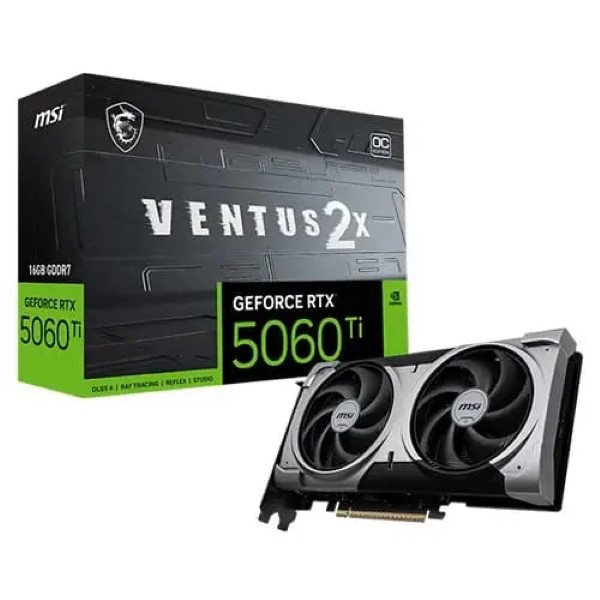 MSI RTX 5060TI Ventus 2X OC Plus 16GB GDDR7 Graphics Card
