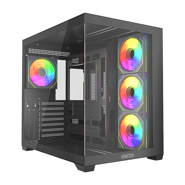 Clarion JM-FUSION Mid-Tower Gaming Cabinet with 4 A-RGB Fans