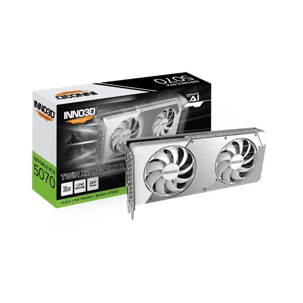 Inno3D RTX 5070 Twin X2 OC White 12GB GDDR7 Graphics Card