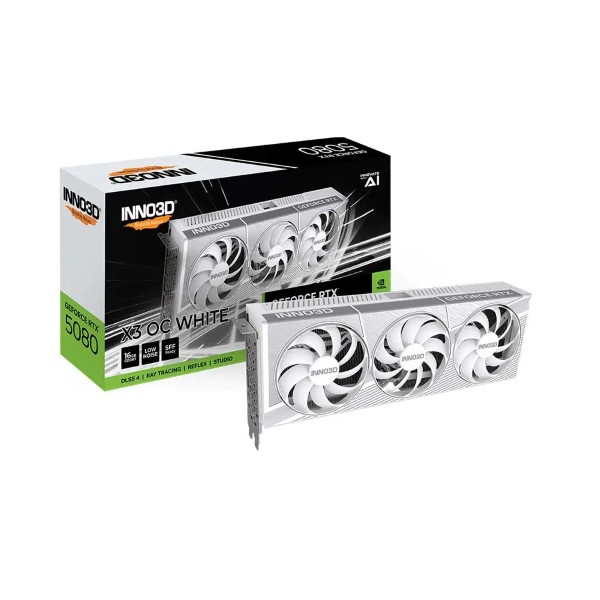 Inno3D RTX 5080 X3 OC White 16GB GDDR7 Graphics Card