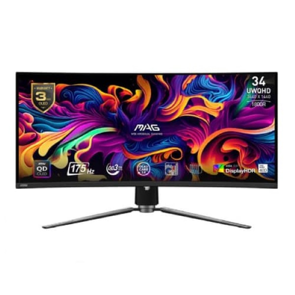 MSI MAG 341CQP QD-OLED UWQHD 34-Inch 175hz 0.03ms 1800R Curved Gaming Monitor