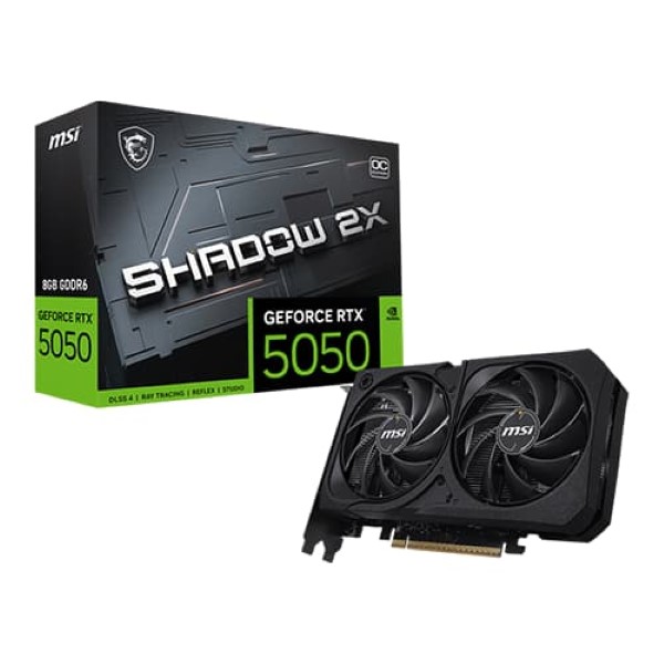 MSI GeForce RTX 5050 Shadow 2X OC 8GB GDDR6 Graphics Card
